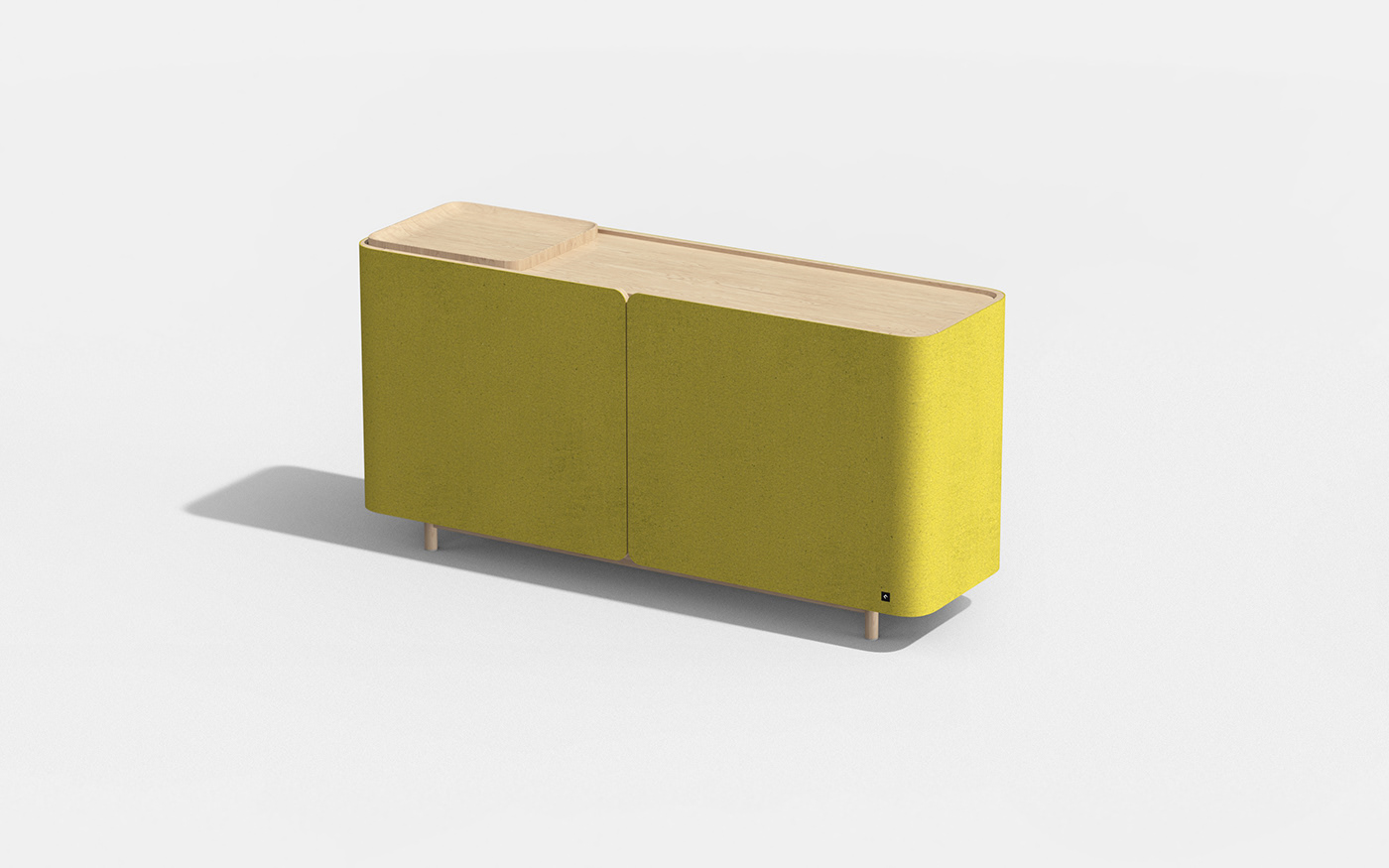 furniture sideboard wood Sustainable clean keyshot design