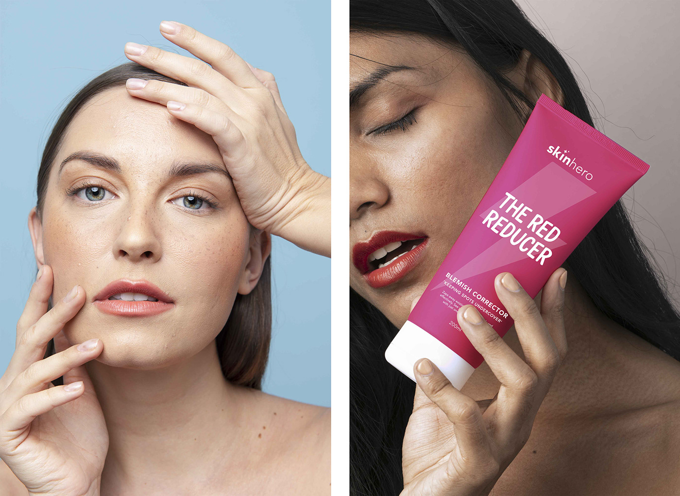 acne skincare Packaging bright branding  Cosmetic SuperHero comic