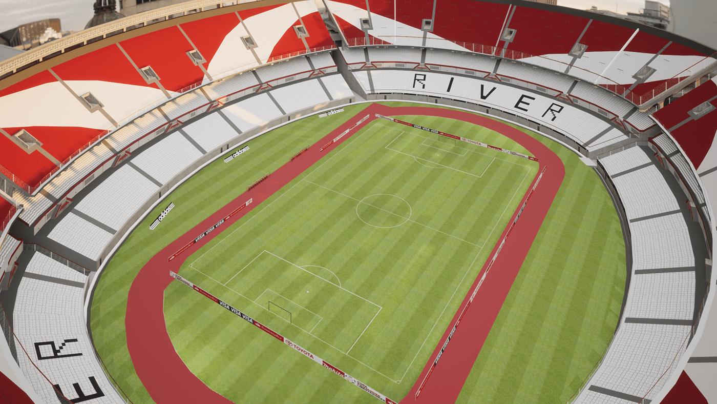 argentina estadio render 3d River plate