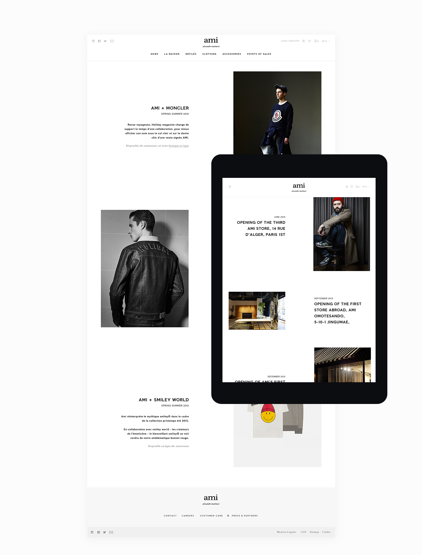 AMI Paris eshop Fashion  Website e-shop