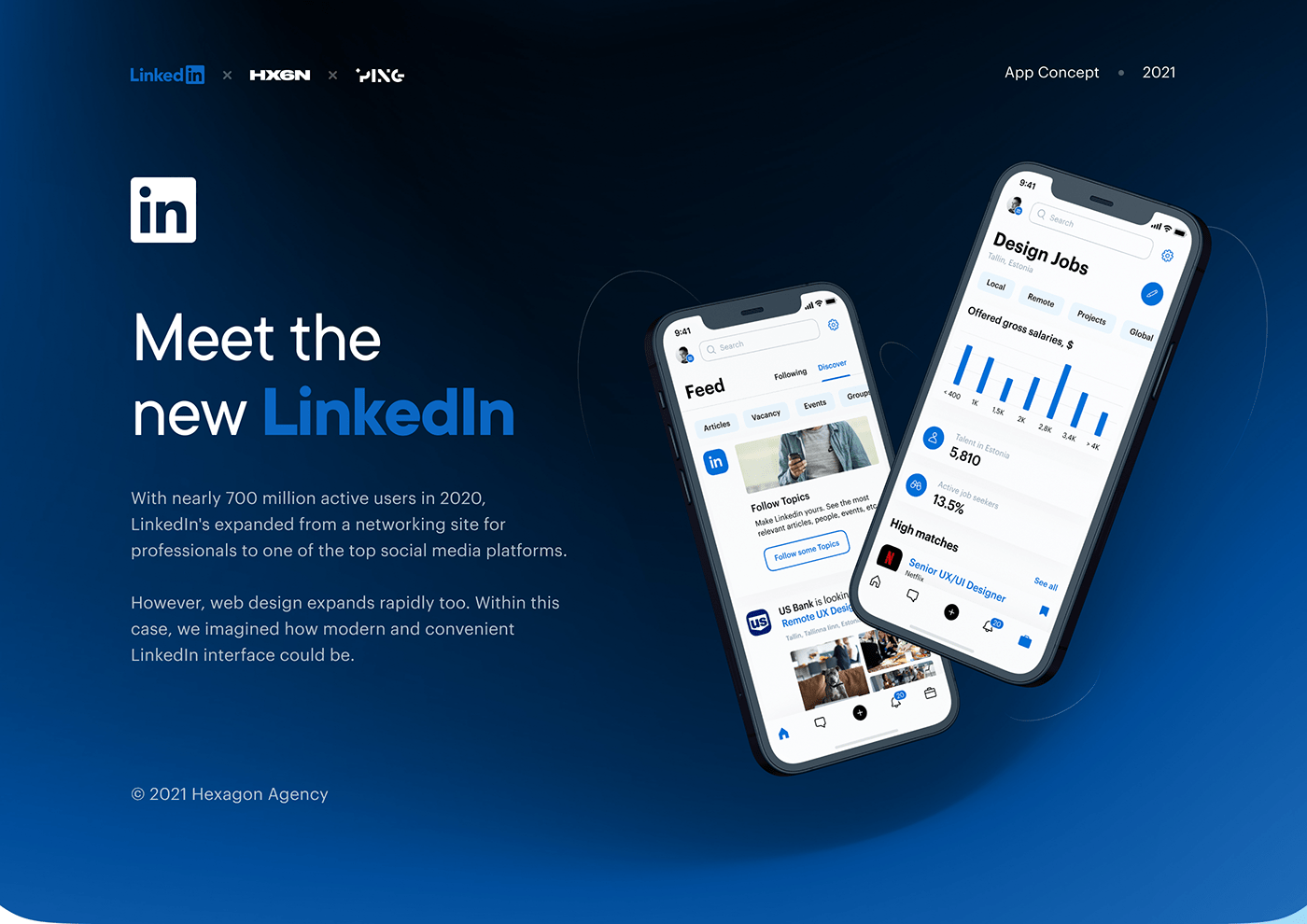 application concept case design Linkedin motion design social networks UI/UX Design Work  app mobile