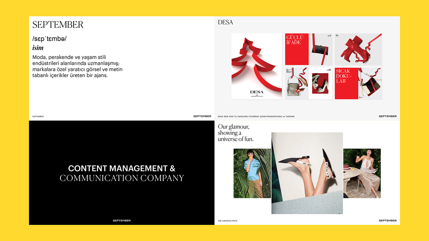 yellow september content istanbul marketing   Fashion  Lifestyle brand Typographic Logo Logotype