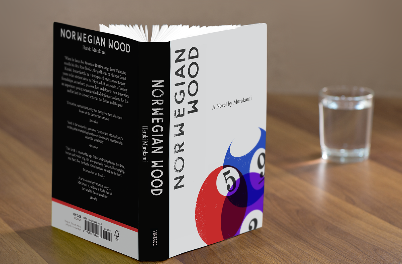 book cover Norwegian Wood screen printing typography   graphic design  mockups