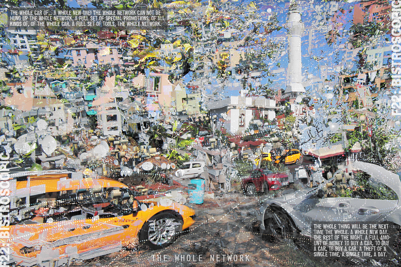 experimental abstract storytelling   google collage Urban surreal strange multiexposure design
