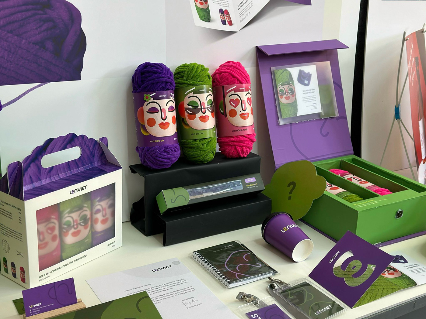 yarn crochet Packaging brand identity