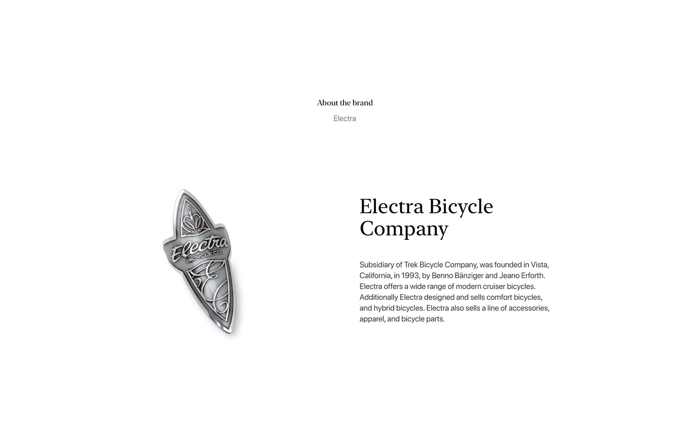 Bike minimal shop sport Electra UI ux Webdesign Website