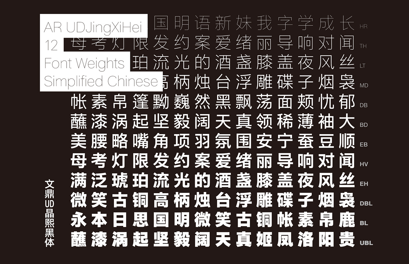 chinese font gothic sansserif ud 字型 黑體