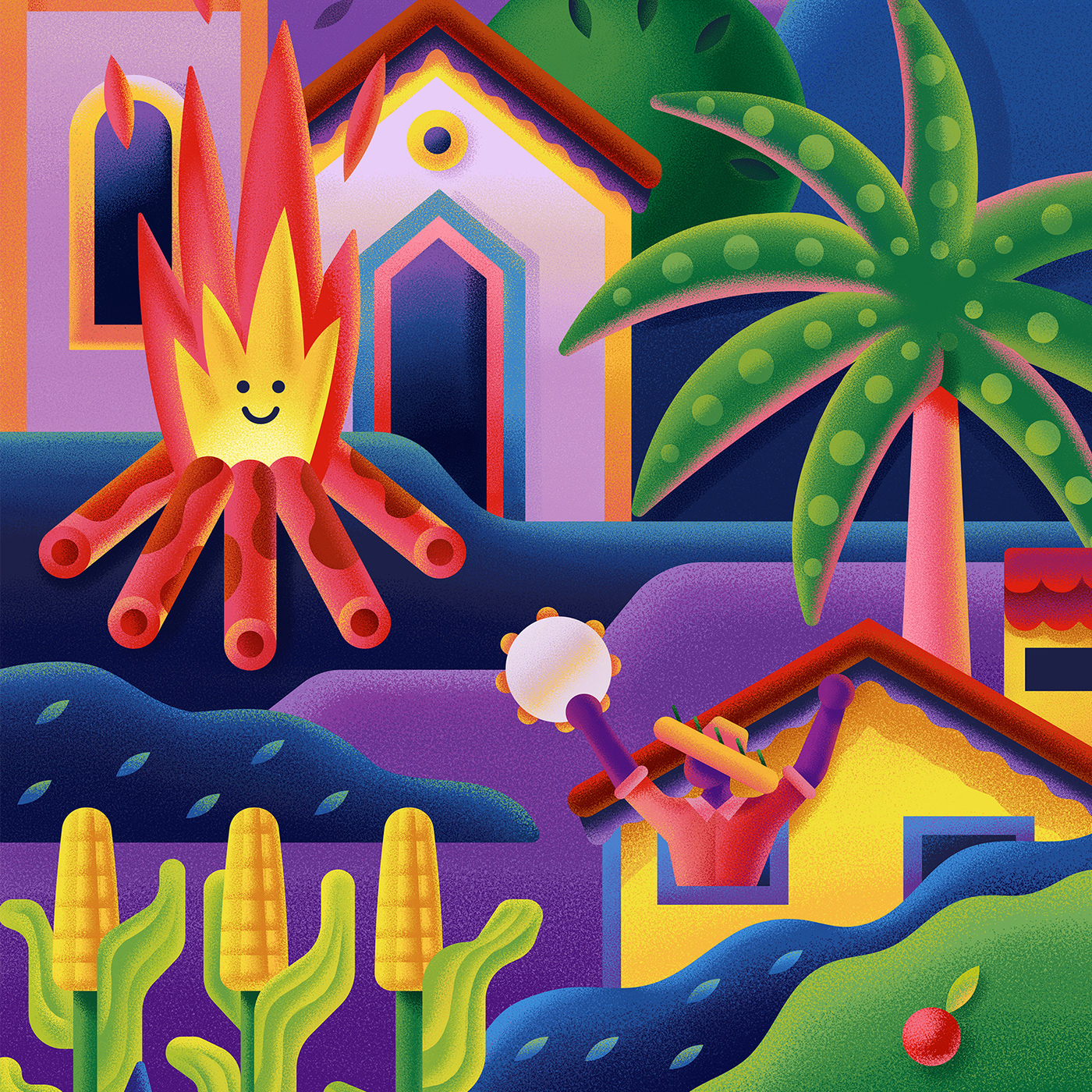 2D Animation animation  Brazil colorful digital illustration festival Holiday ILLUSTRATION  motion graphics  snapchat