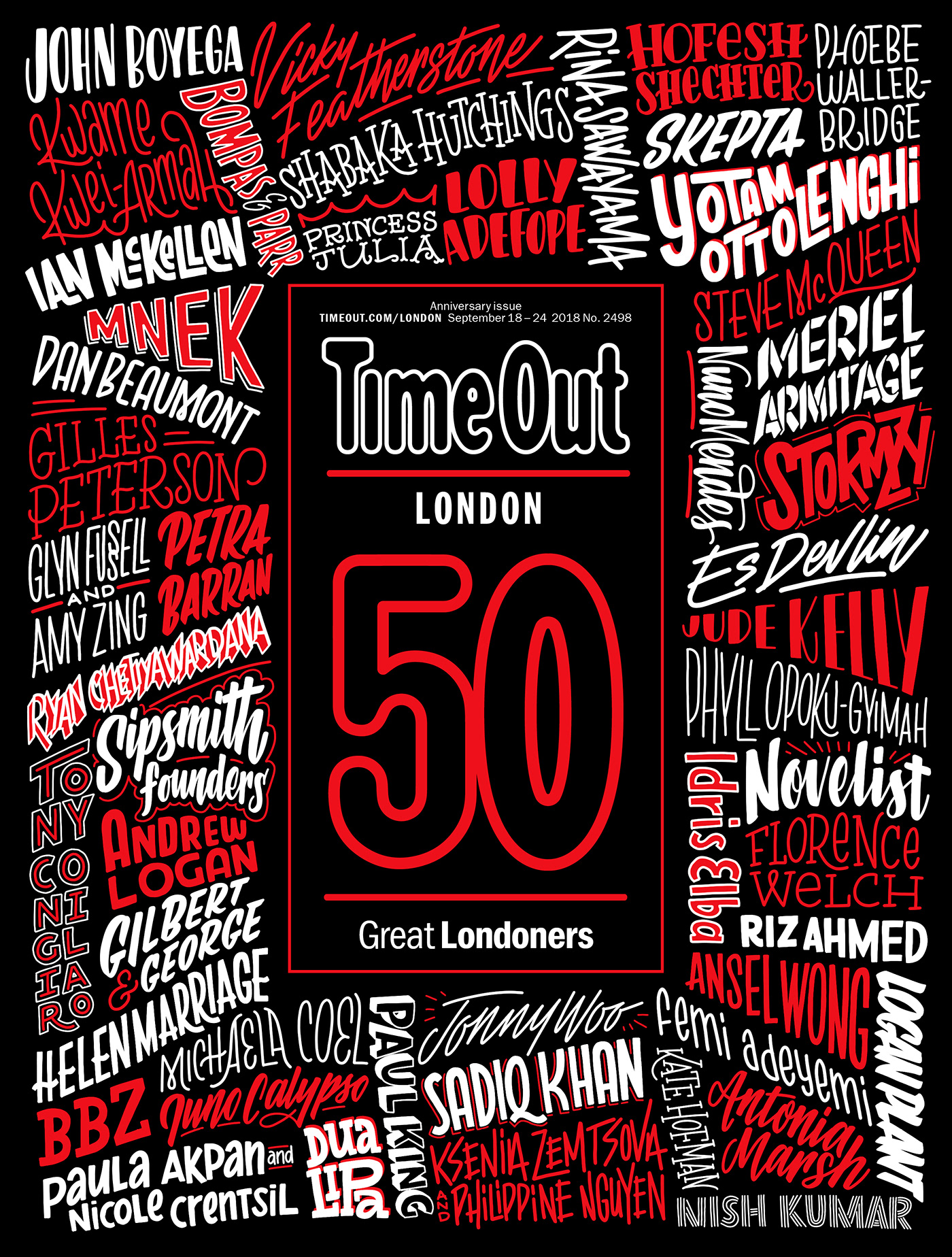 Time out. Out of time. Эскиз шрифтовой афиши. Timeout. Timeout 2013 год издания London.
