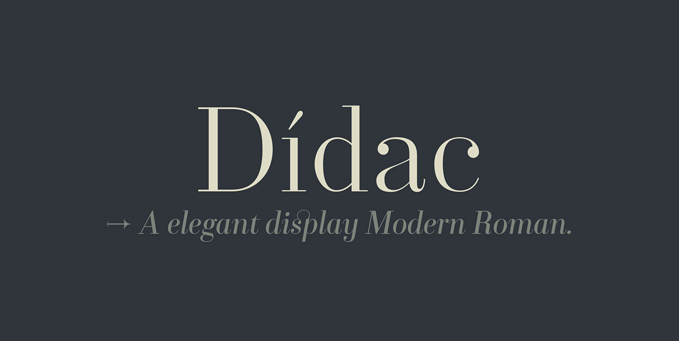 typography   Typeface font Dídac modern roman Didot elegant classy