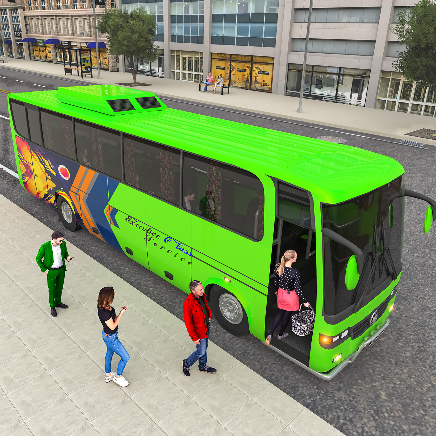 city bus simulator game design  concept art saqib saqib bashir cg artist Lahore Graphic Designer
