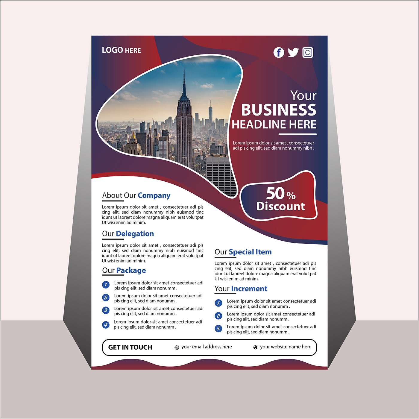 a4 size ANNUAL creative design flyer modern proffesional template uncommon