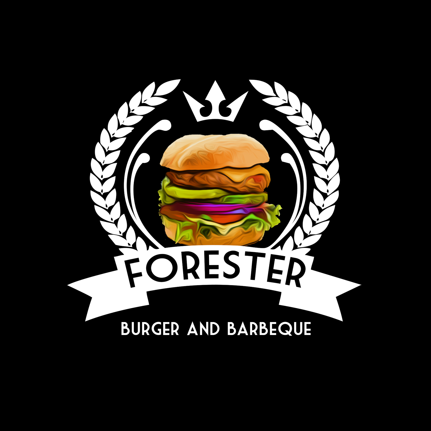 restaurant burger hamburger Food  branding  logo Fries pommes Cheeseburger