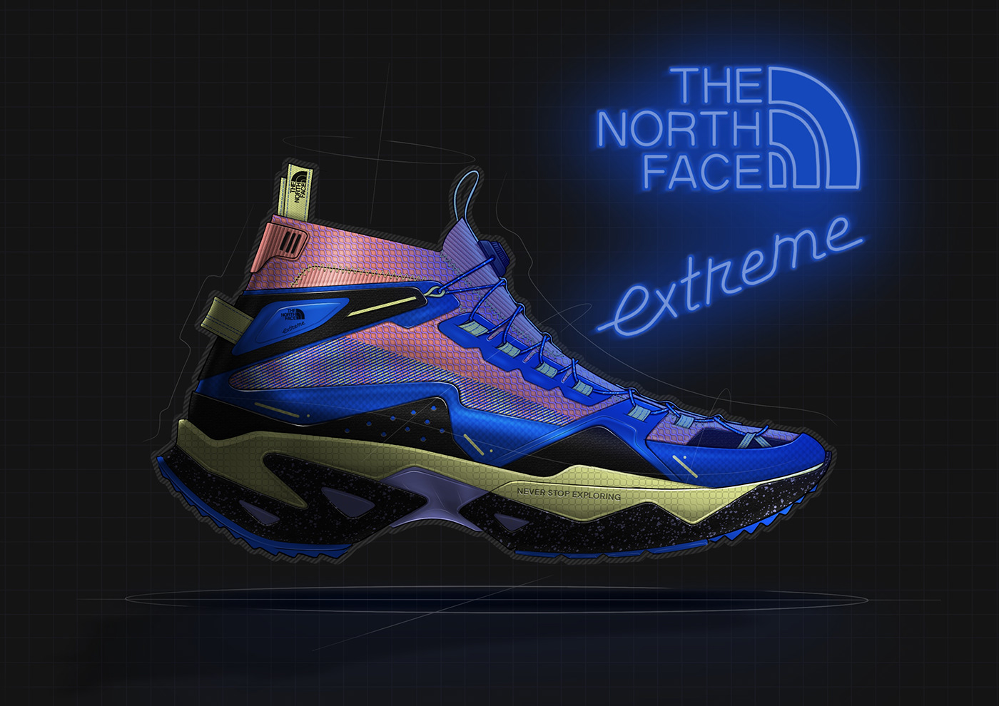 concept design footwear footwear design ipad pro kicks Procreate shoe design shoes sport sport design sport shoes the north face