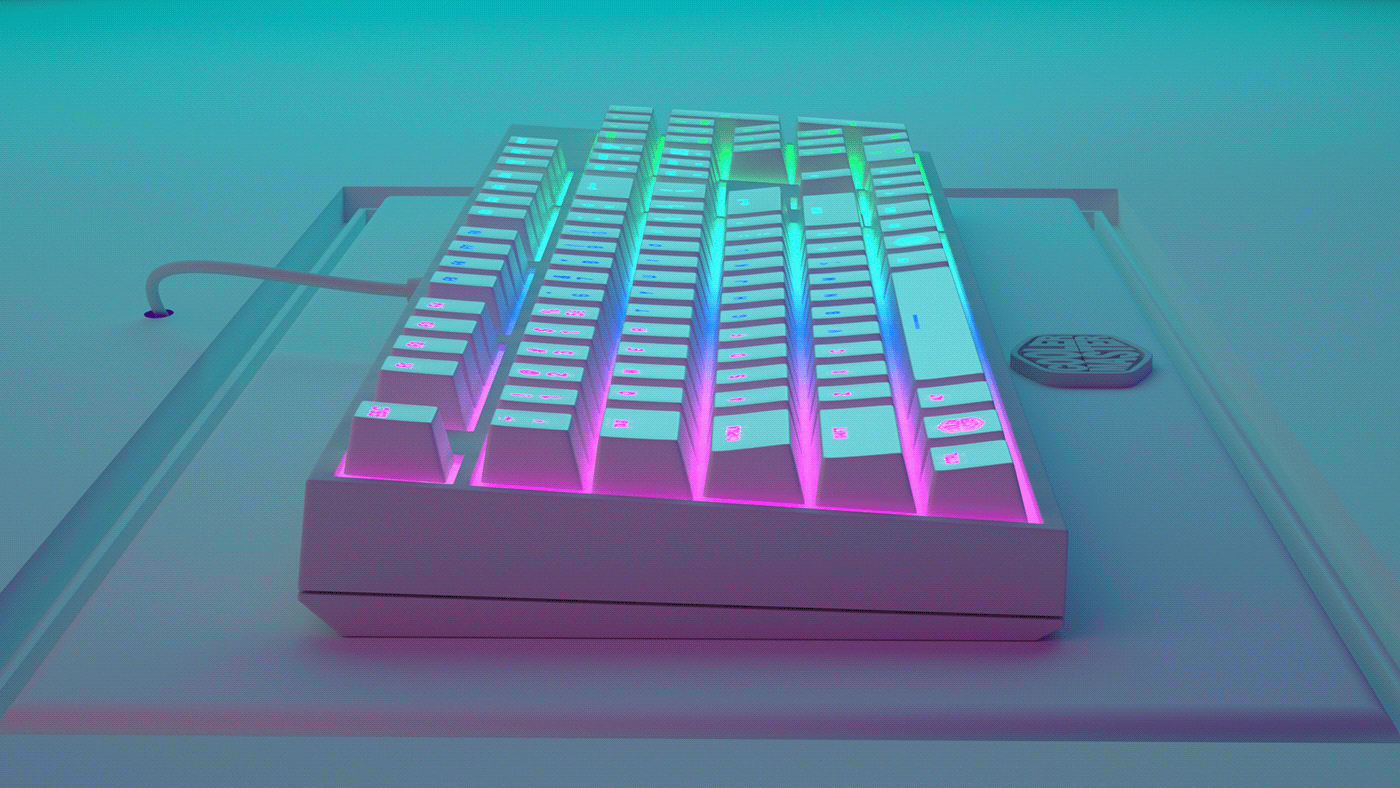 3D cinema 4d color design keyboard Layout octane product product design  Render