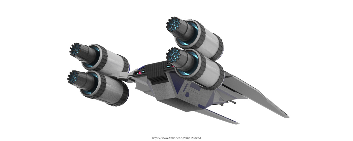 3D 3d modeling airship ketshot render SketchUP starfighter Starwars starwarsfanart