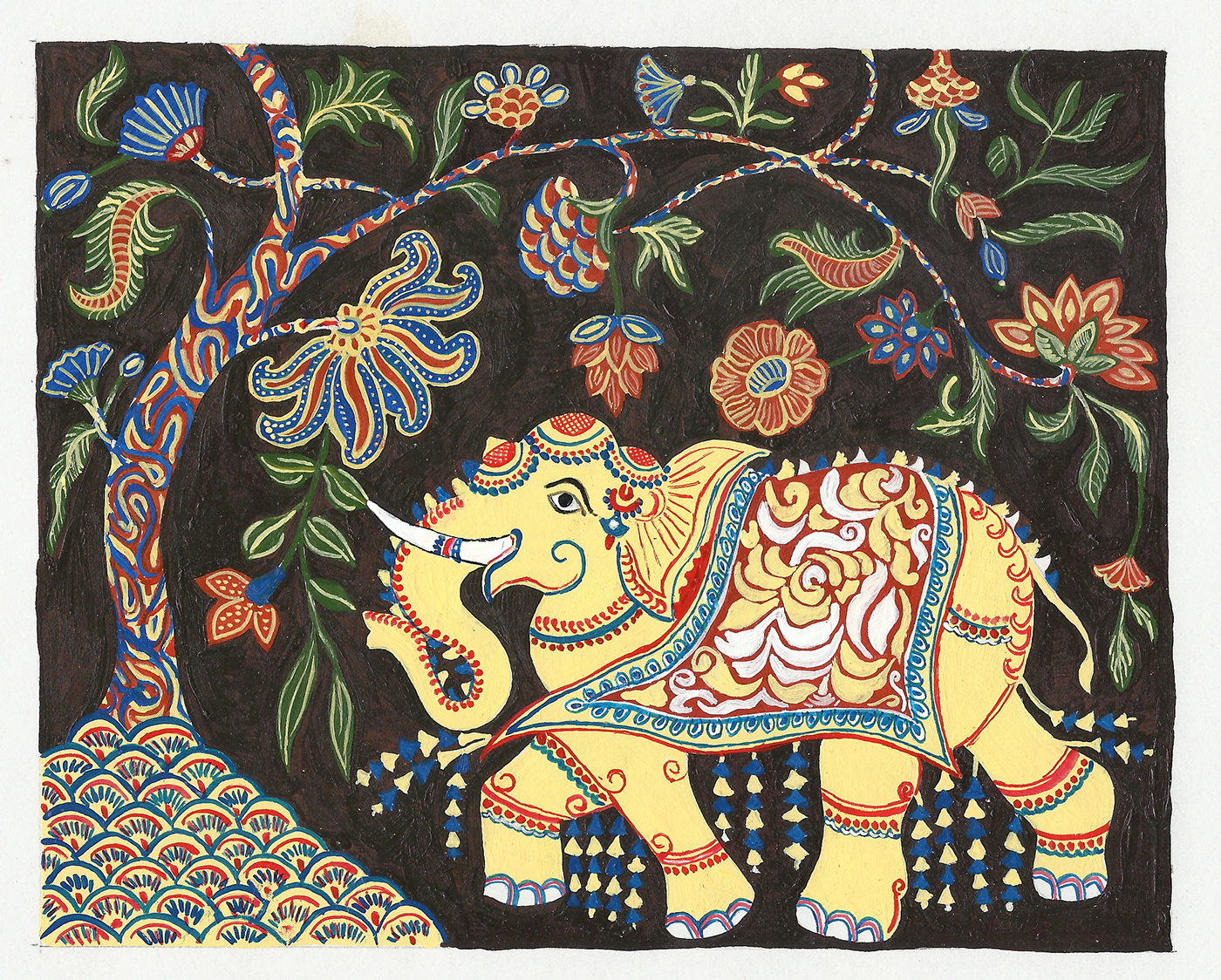 handpainted Indian folk art Paintings HexCode 2017