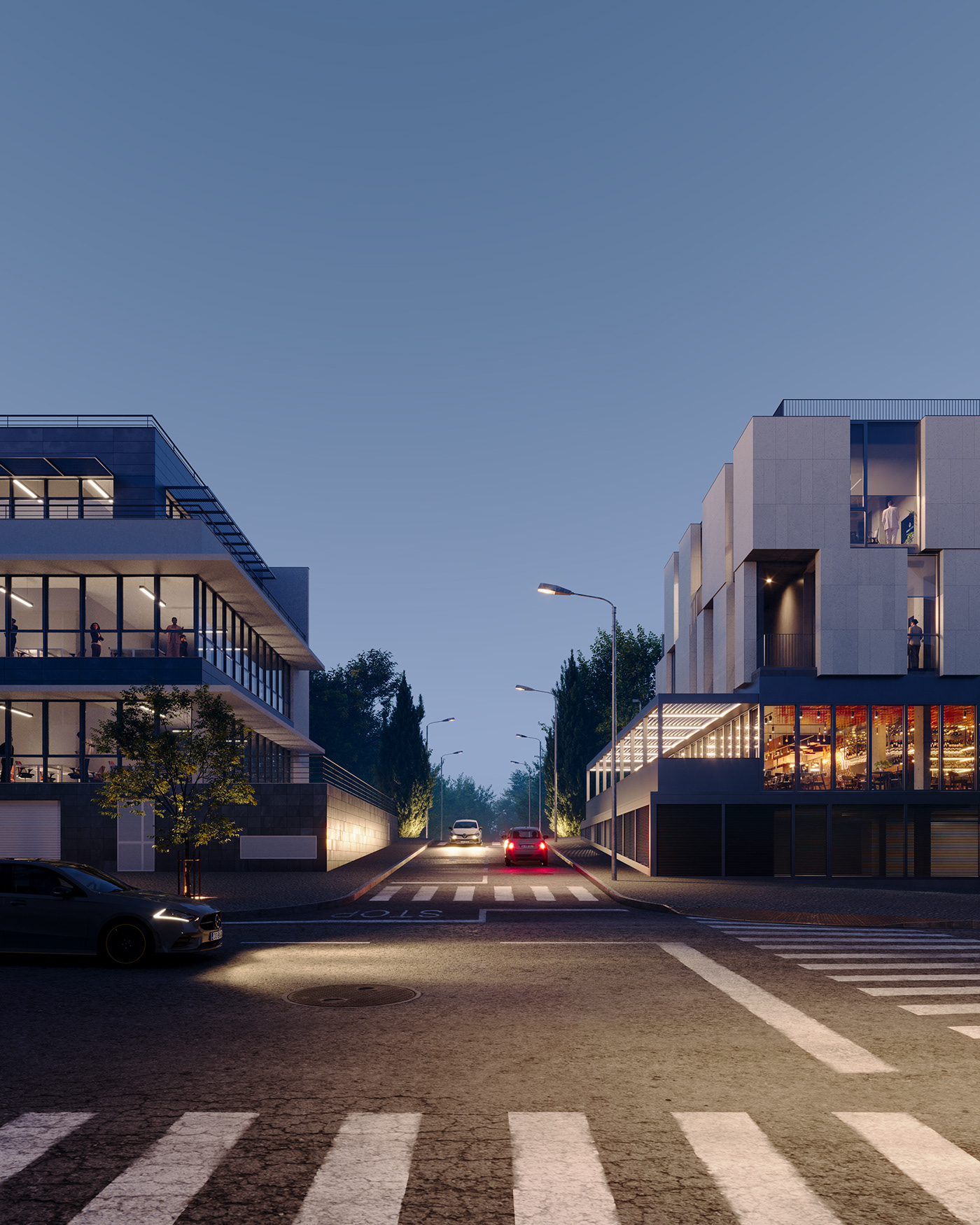 architecture archviz 3dsmax corona vray exterior visualization Render 3D Street