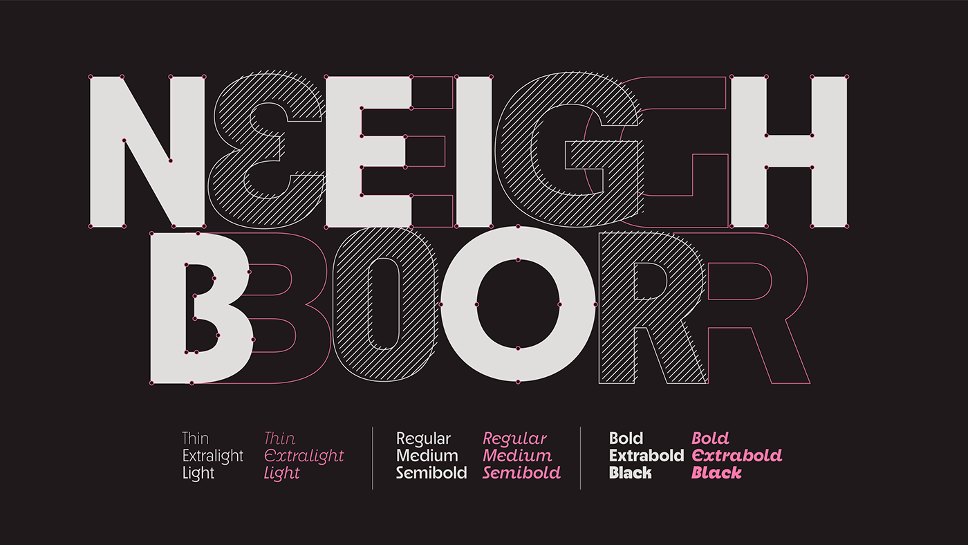 Adobe Fonts download font foundry hybrid Neighbor Font PSTL sans serif Typeface typography  