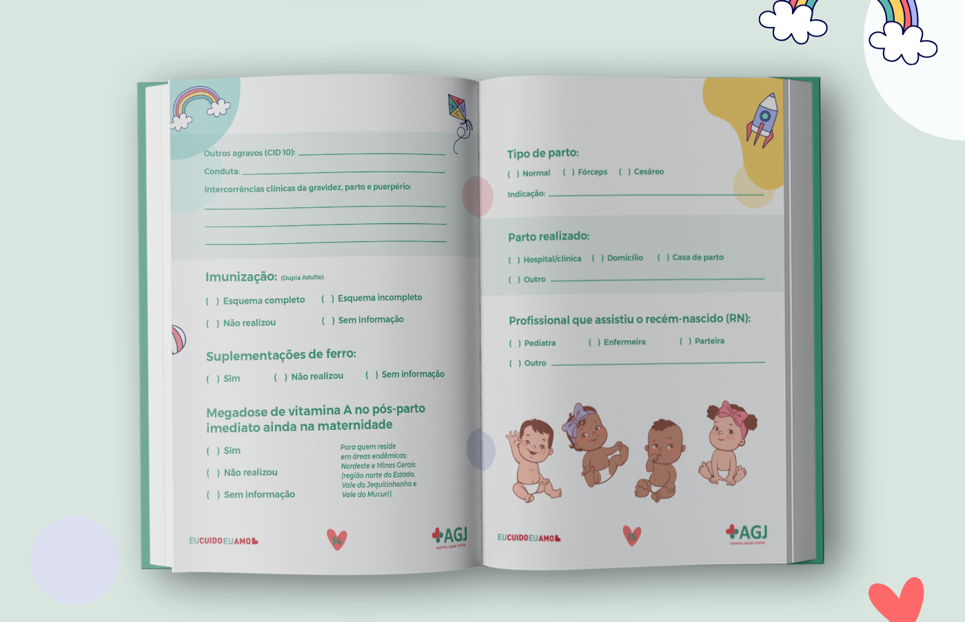 design Graphic Designer editorial diagramação livro infantil saúde hospital