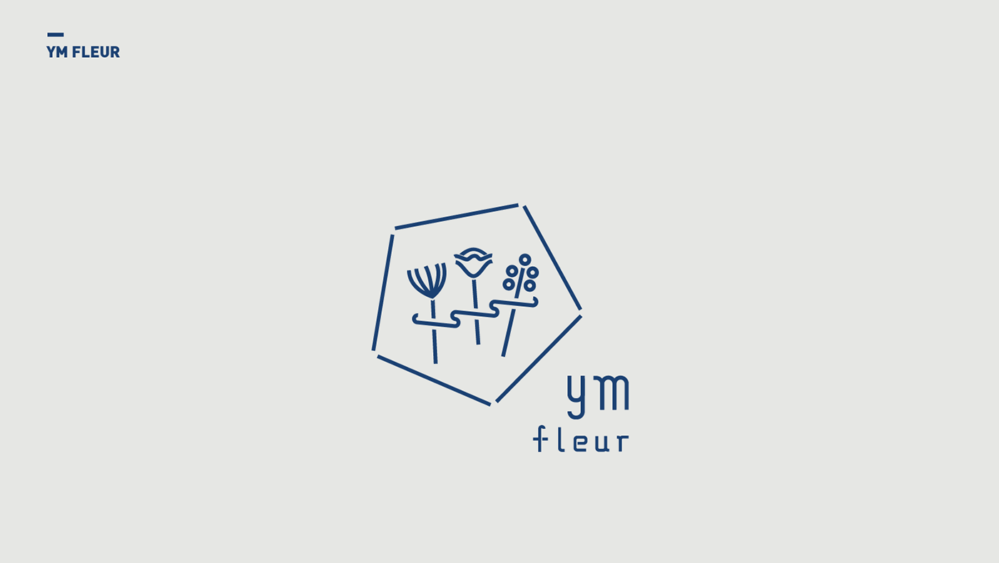 Basic bold emblem fleur logo Logotype music shop simple typography  