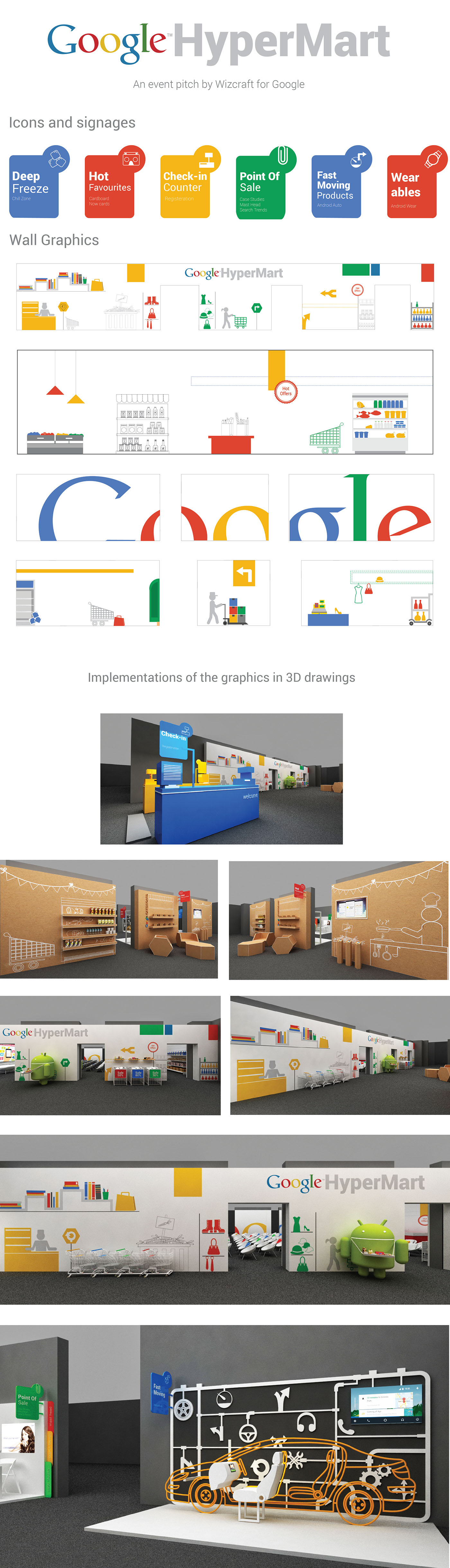Wizcraft Event Design google infographics icons Wall Graphics Signage Hypermart visual design graphics