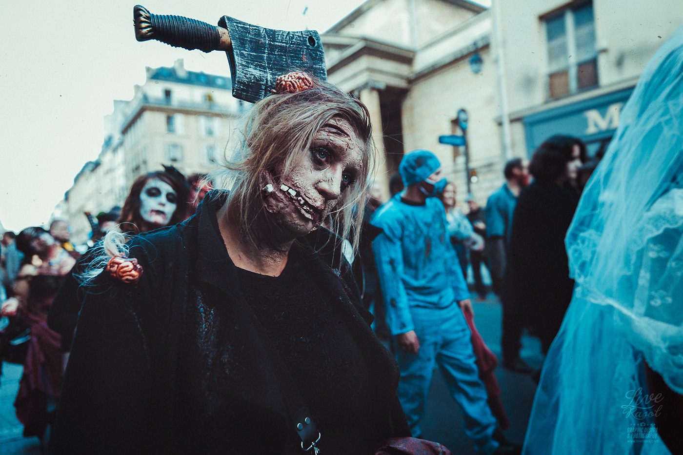 zombie zombie walk Photography  paris street zombie day  horror Scary liverasol cinematic live rasoloarison