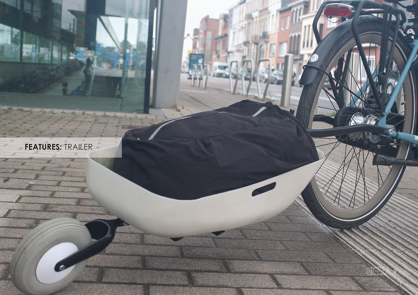 Bicycle design industrial design  product design  Sustainability Sustainable trailer transportation