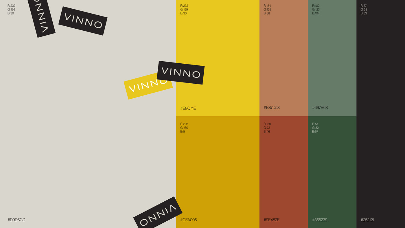 brand identity winery wine vino social media visual identity Brand Design VINNO