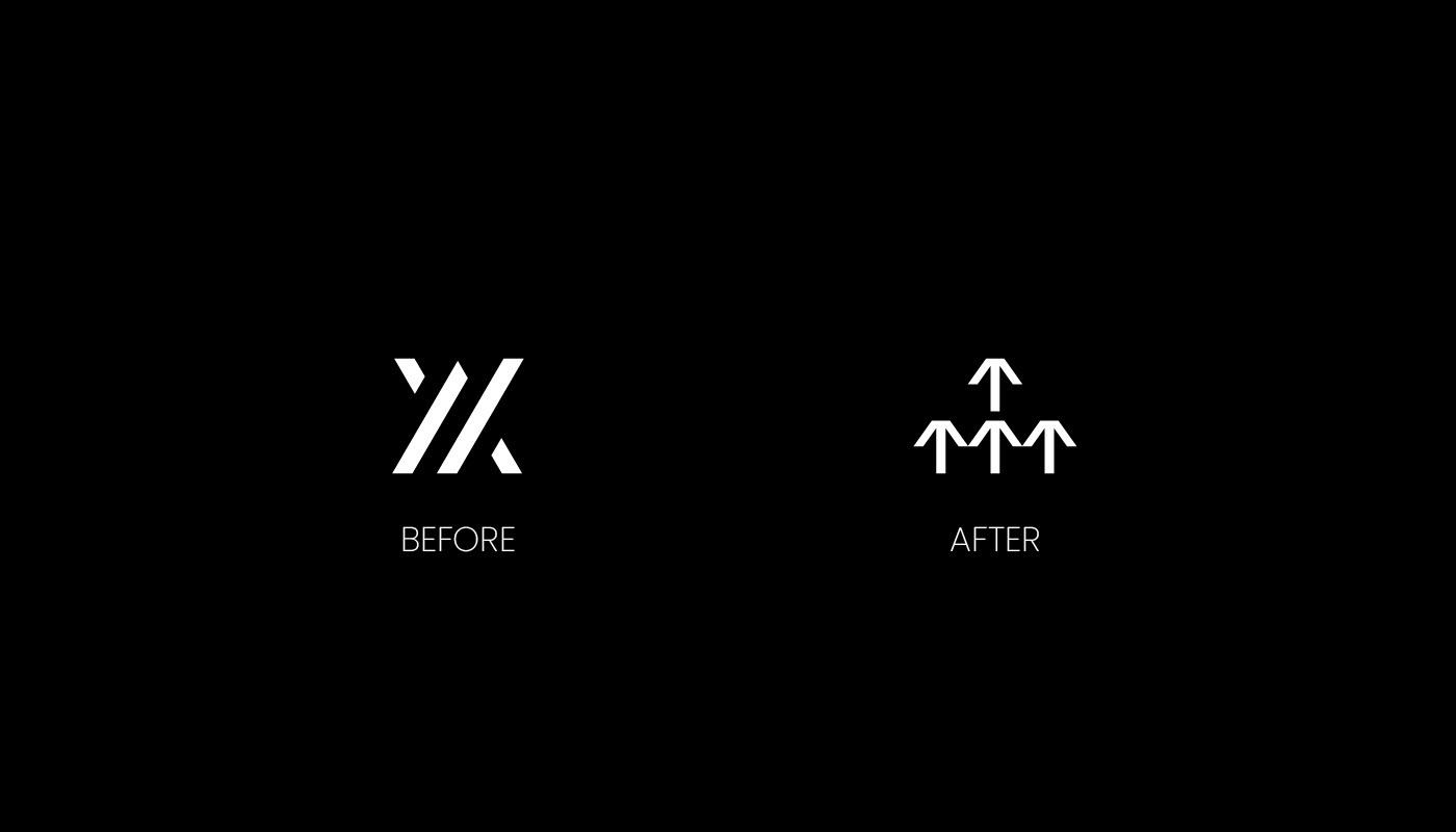 Alignd Venture logo design before and after