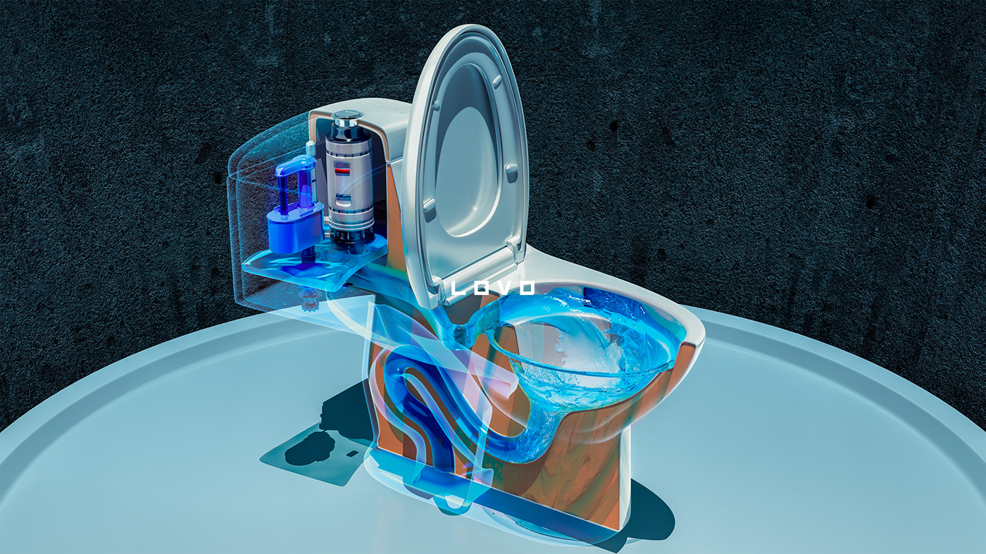 EGO PURE Briggs animation  CG 3D motion graphics  Render water