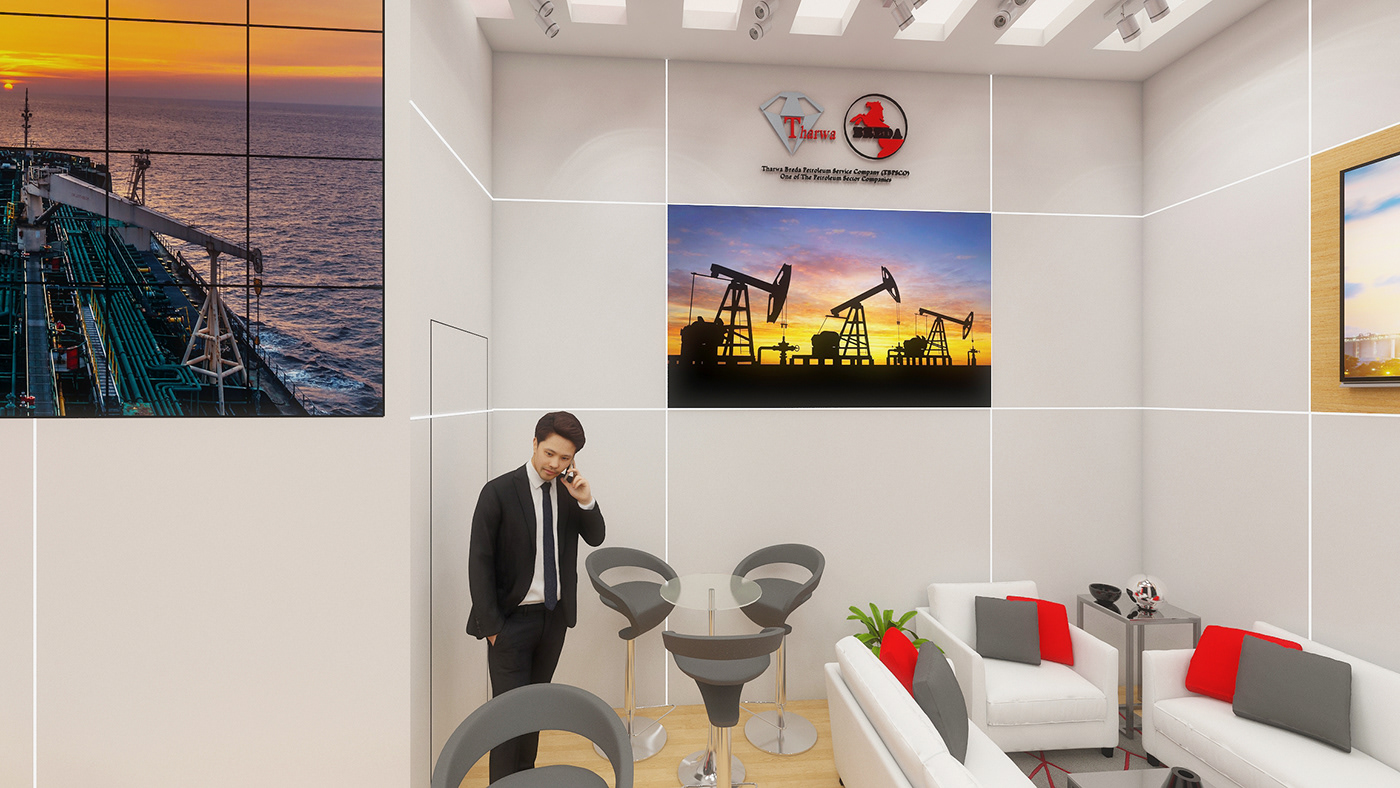 3d modeling art direction  booth egyps Event exhibit Exhibition Design  OIL AND GAS Saudi Arabia KSA