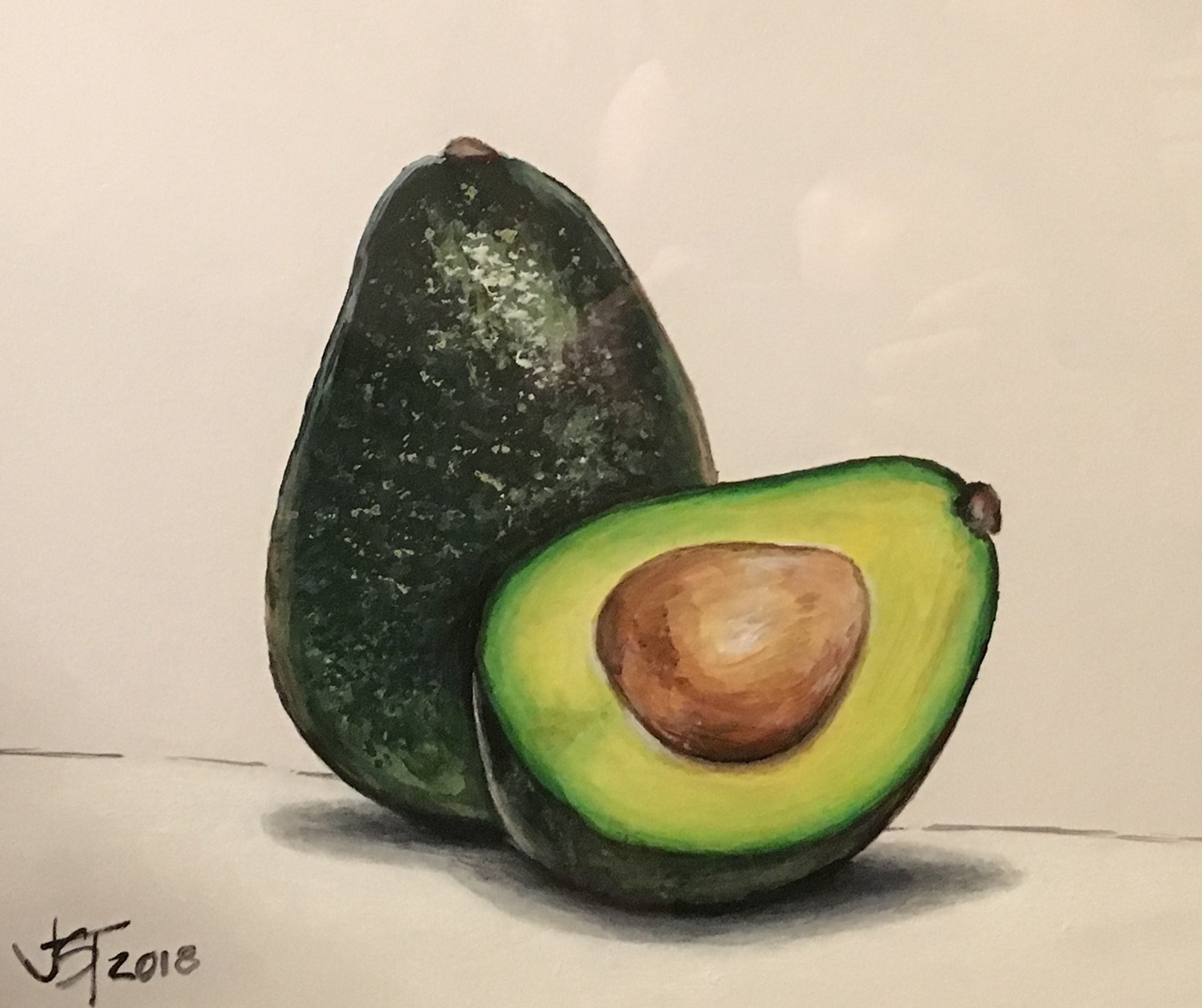 Avocados painting   acrylic still life