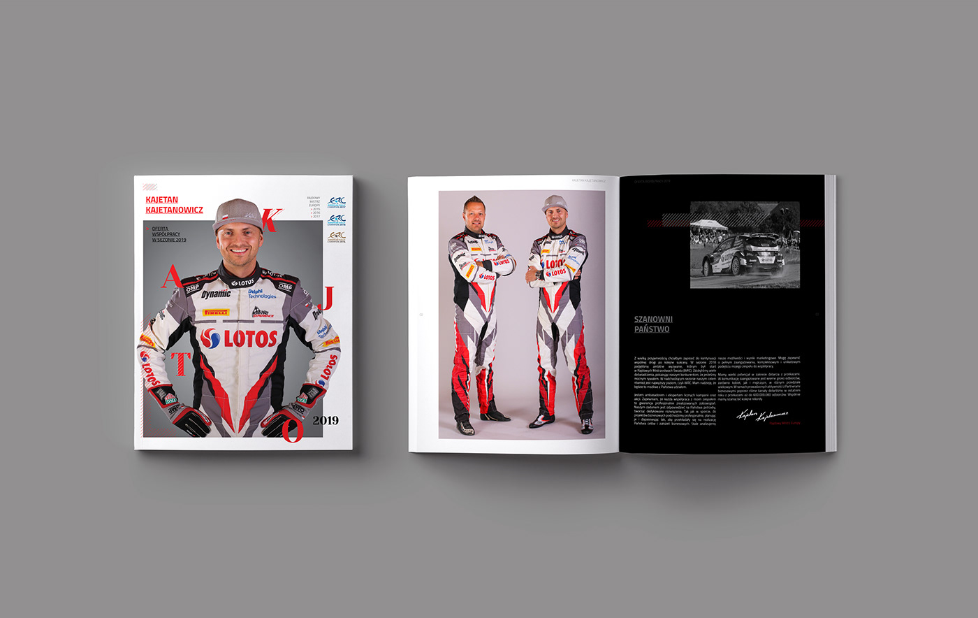 WRC sport rally lotos Kajto ERC catalog publishing   dtp branding 