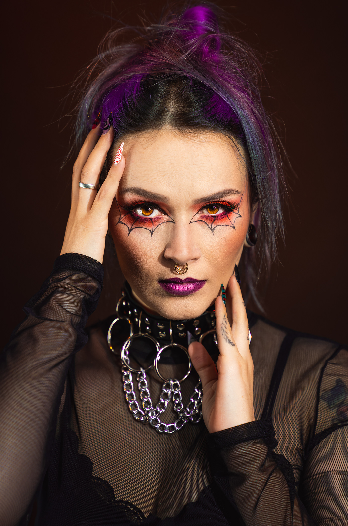 fantasy Fashion  Halloween horror makeup model Photography  photoshoot studio styling 
