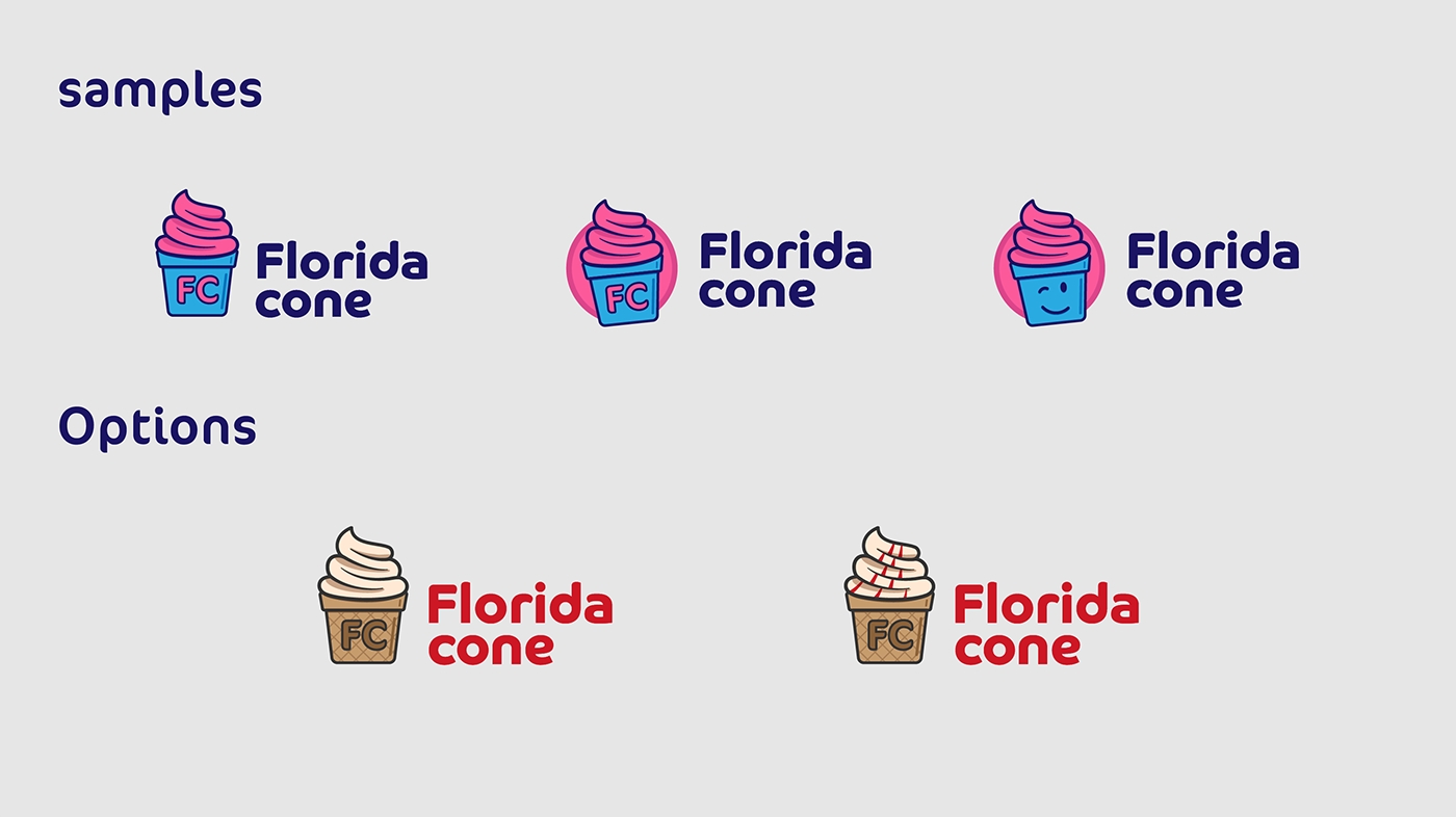 brand brandding cone design florida identity logo