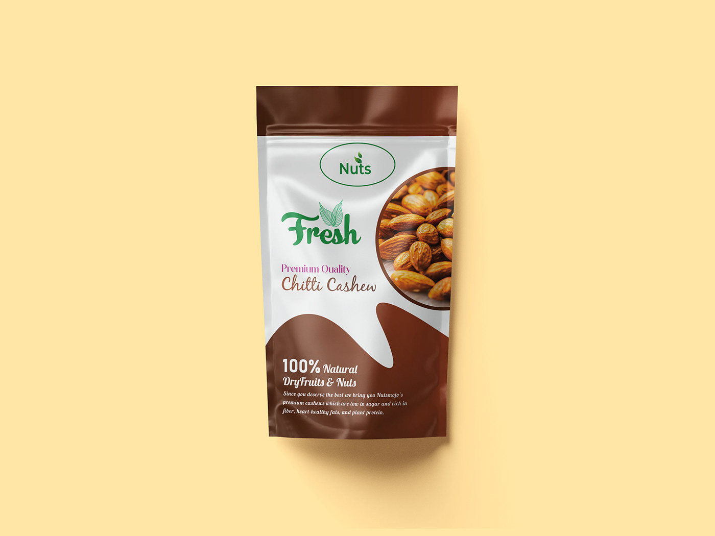 snack Packaging design nuts Food  Nuts packet Design