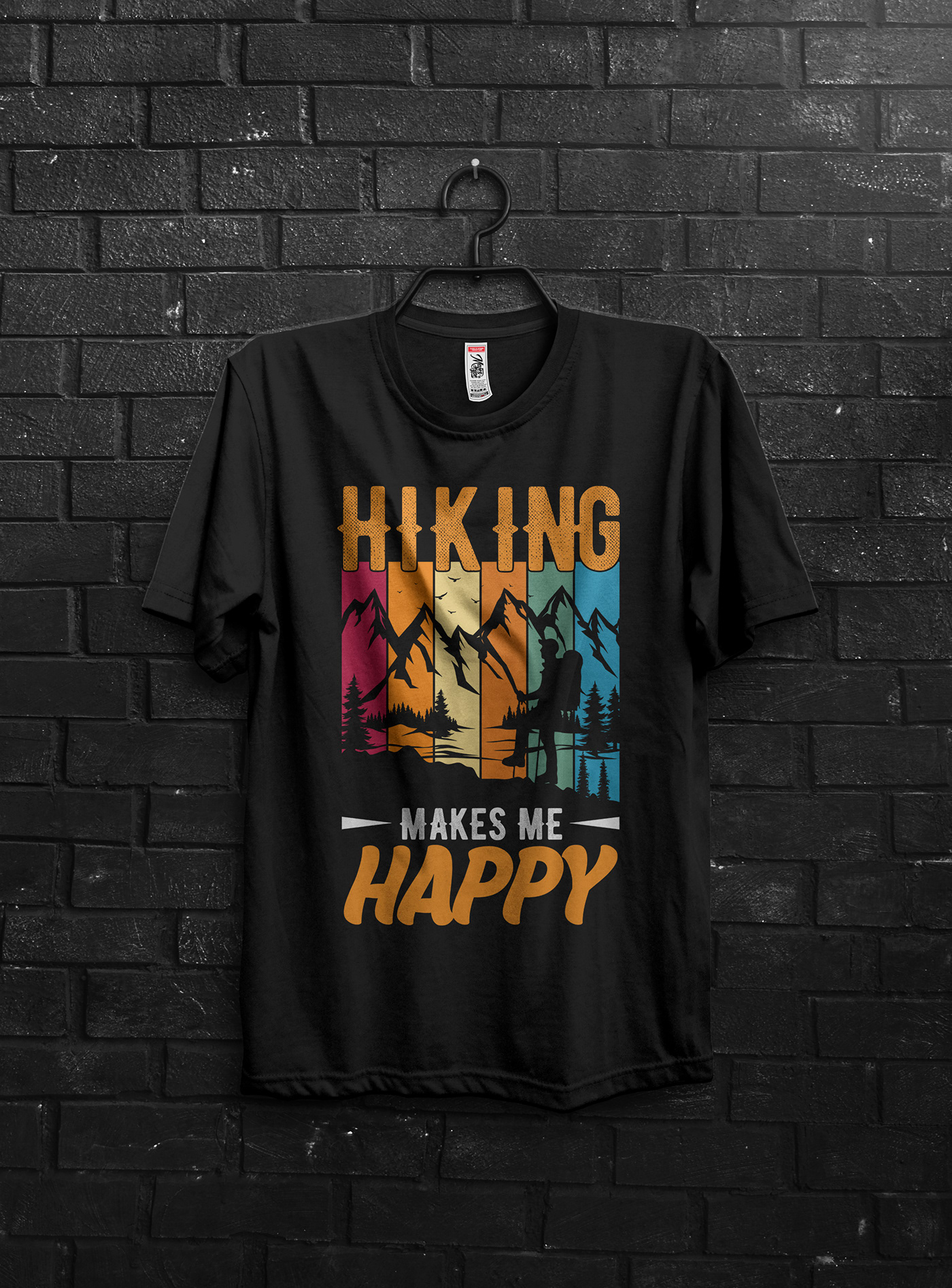 Outdoor hiking t-shirt Hiking T-shirt Design mountains adventure camping forest merchandise Clothing t-shirt