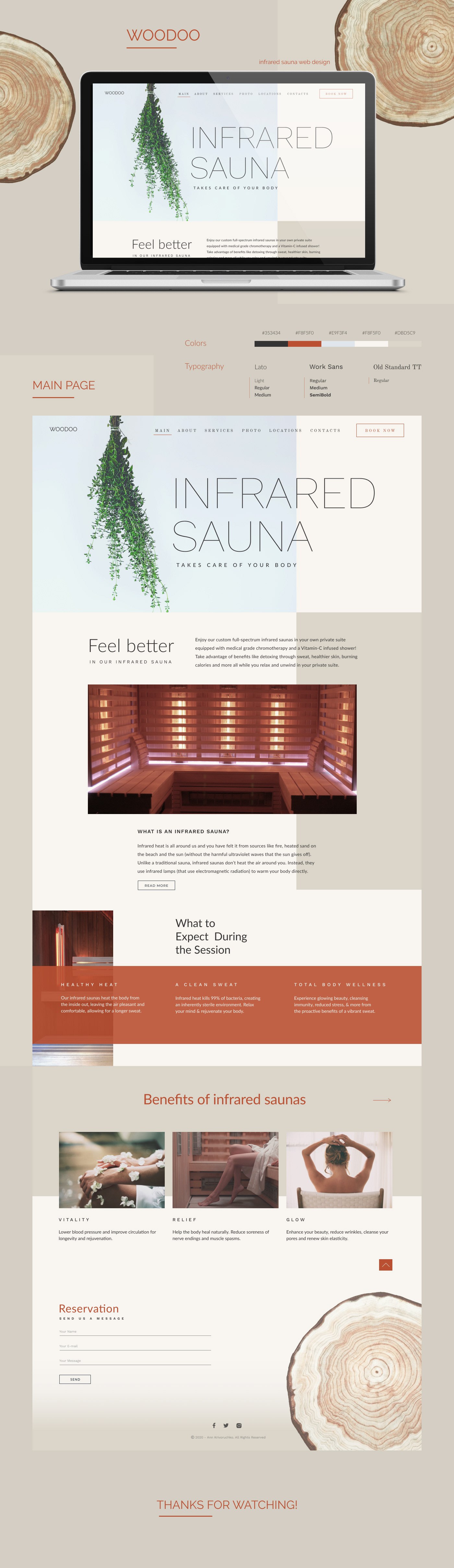 Adobe XD Figma Minimalism photoshop relax Sauna Spa UI Web Design  Website