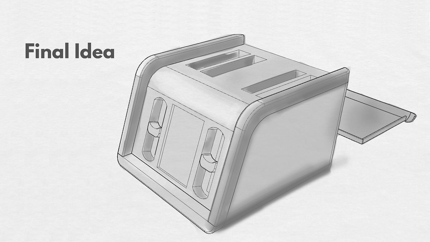 toaster product design  industrial Render modern sketch Rhino ideation sketching toaster design