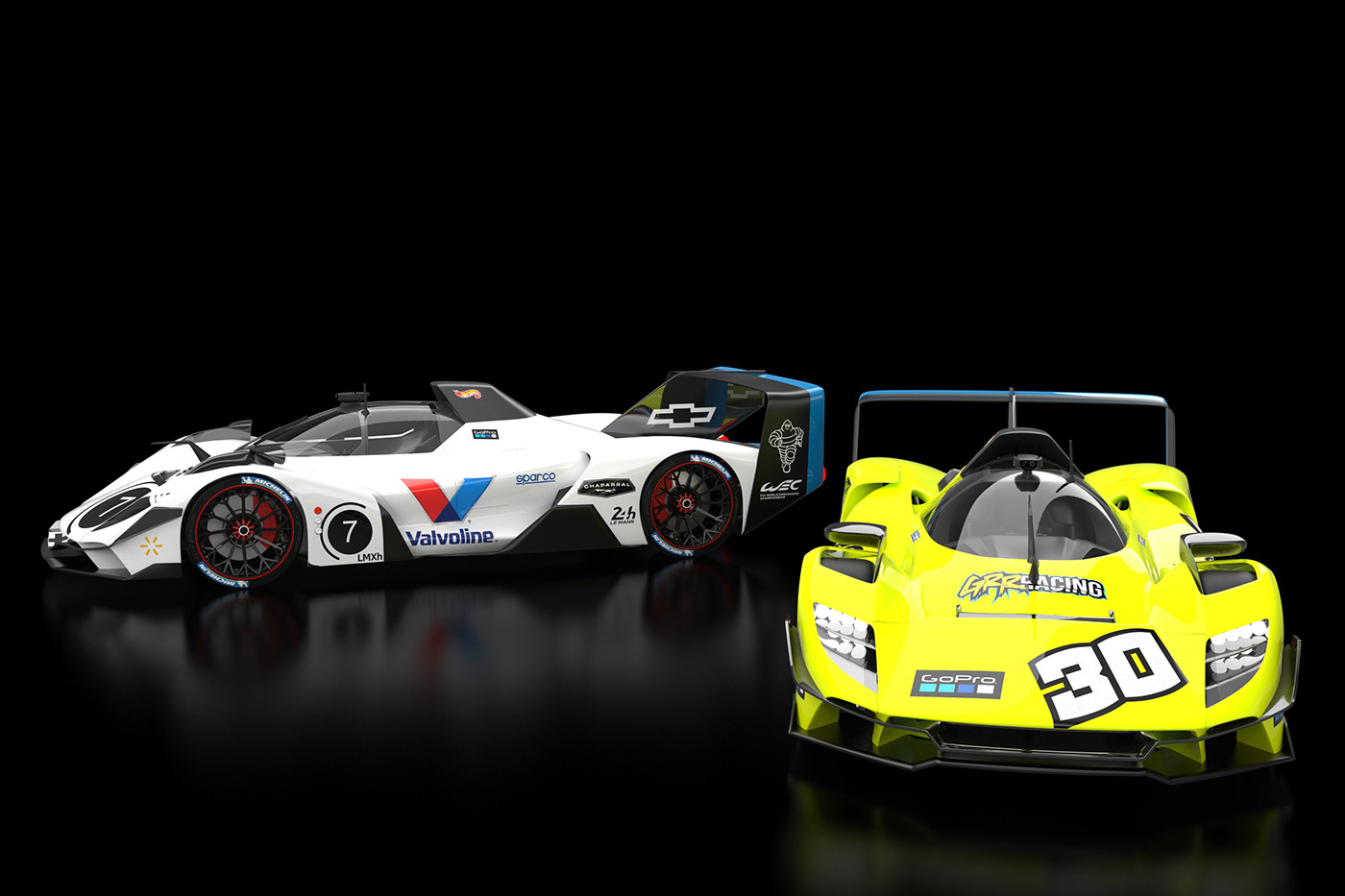 3D automotive   car CGI le mans Motorsport race car Vehicle visualization wec