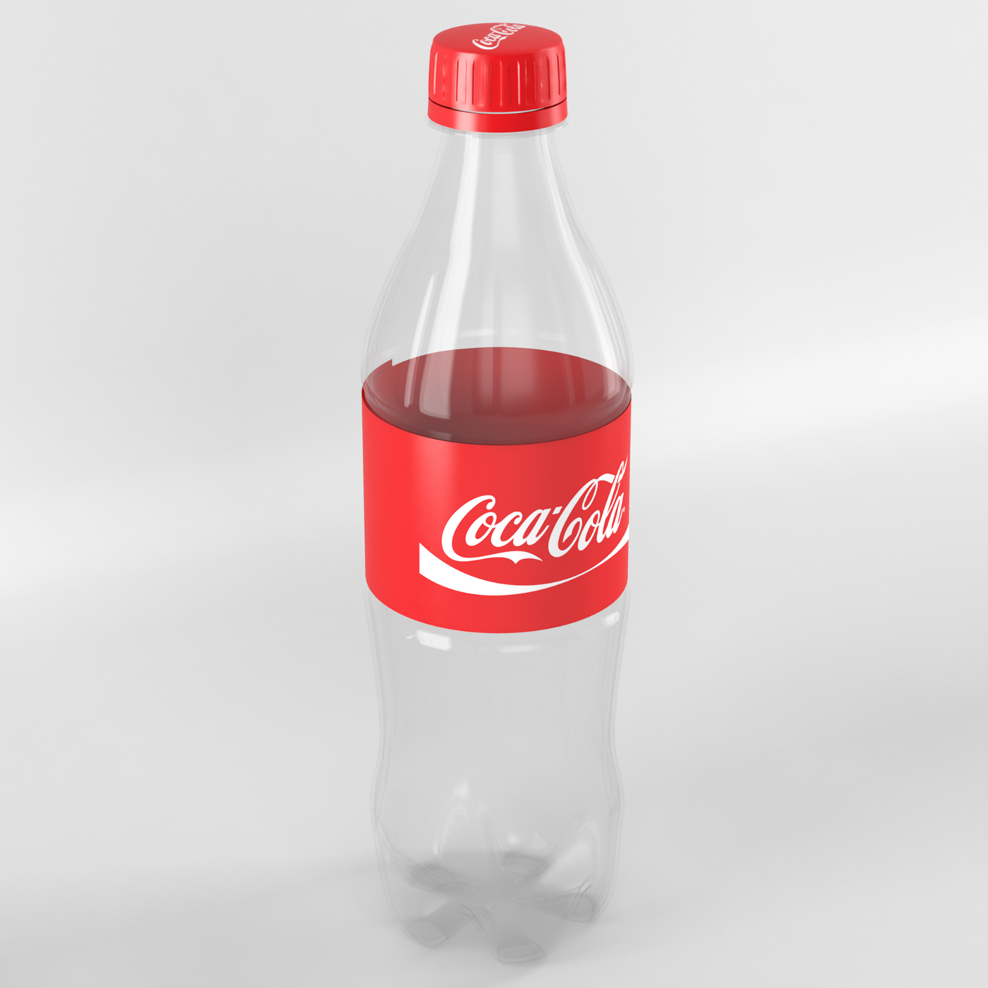 cola bottle product 3D modelling lighting studio setup coke plastic water drops soda drink coca