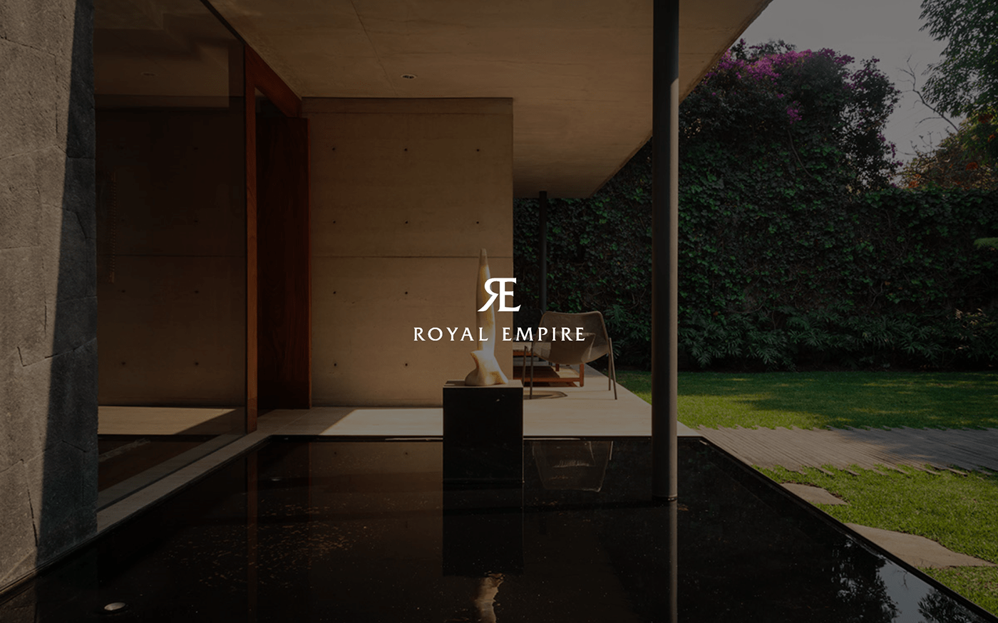 Desain Interior Eceran identitas logo mebel Merek situs web UI/UX