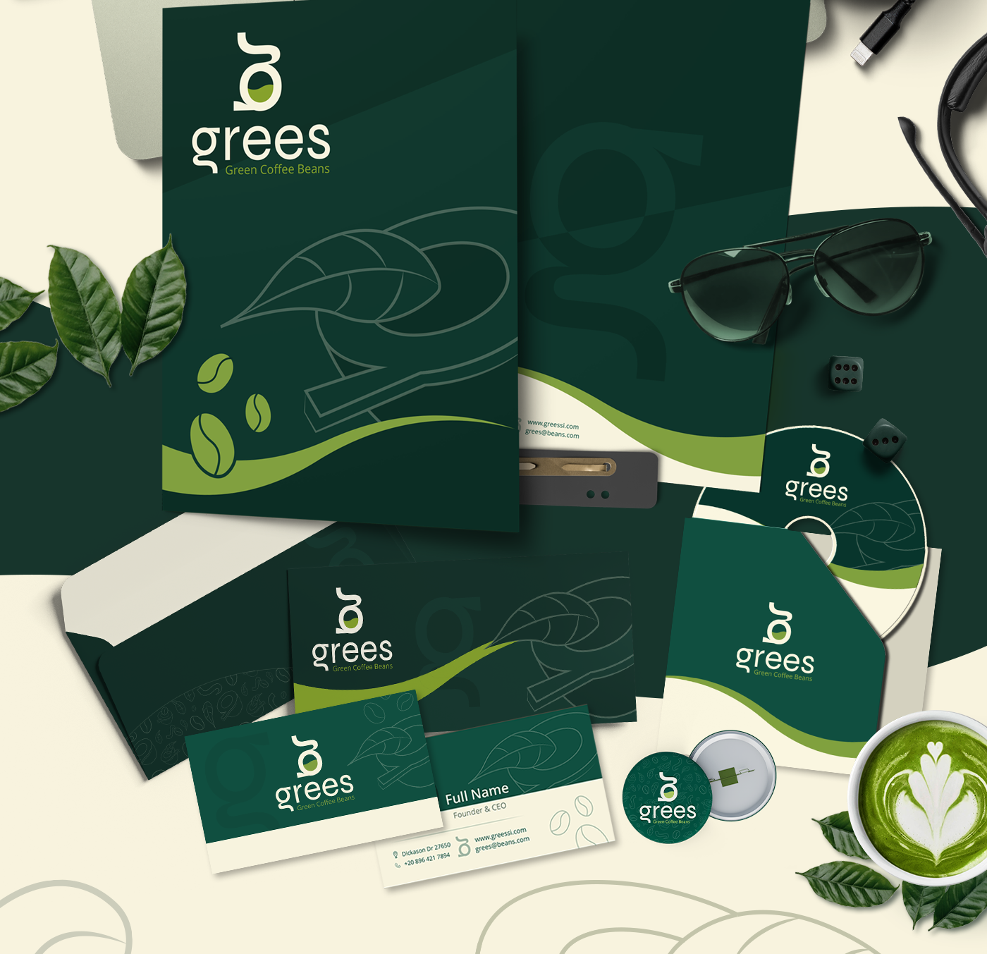 design logo Logo Design brand identity packaging design visual identity Brand Design green coffee Packaging identity