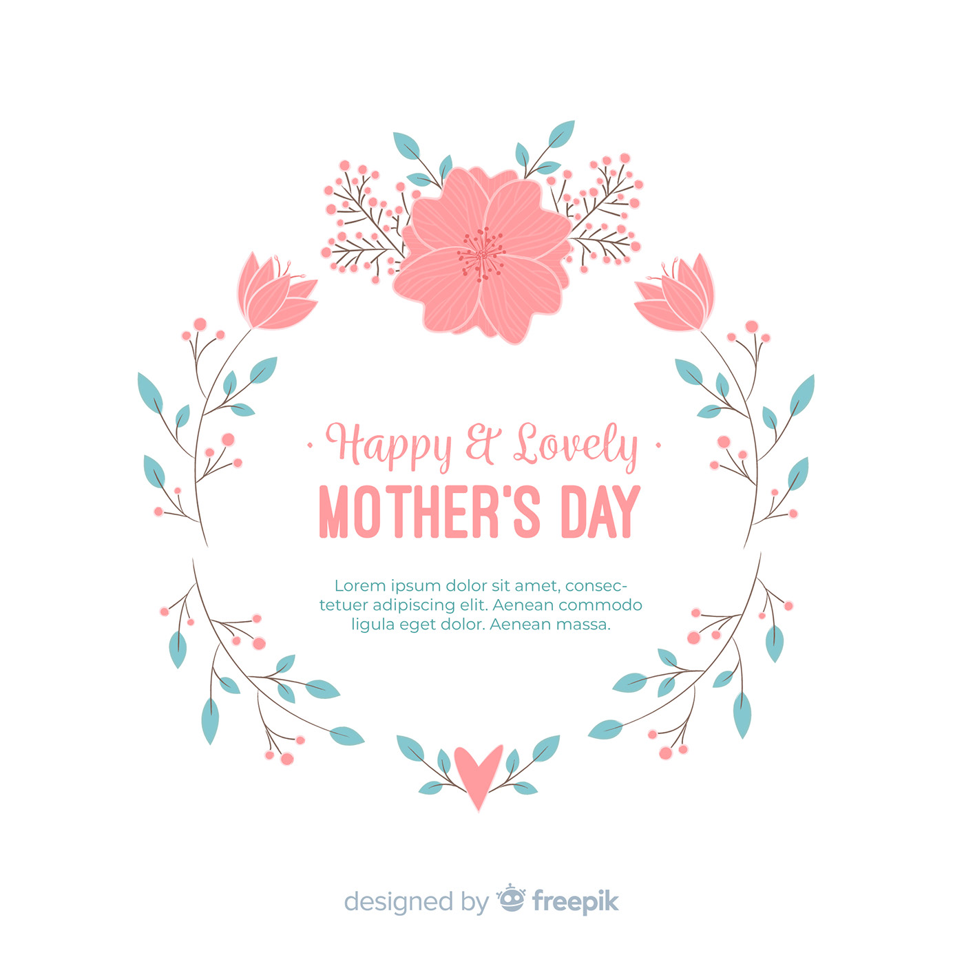happy mothers day mothers day Floral design vector art vector design ILLUSTRATION  hand drawn Flowers dia de la madre Love