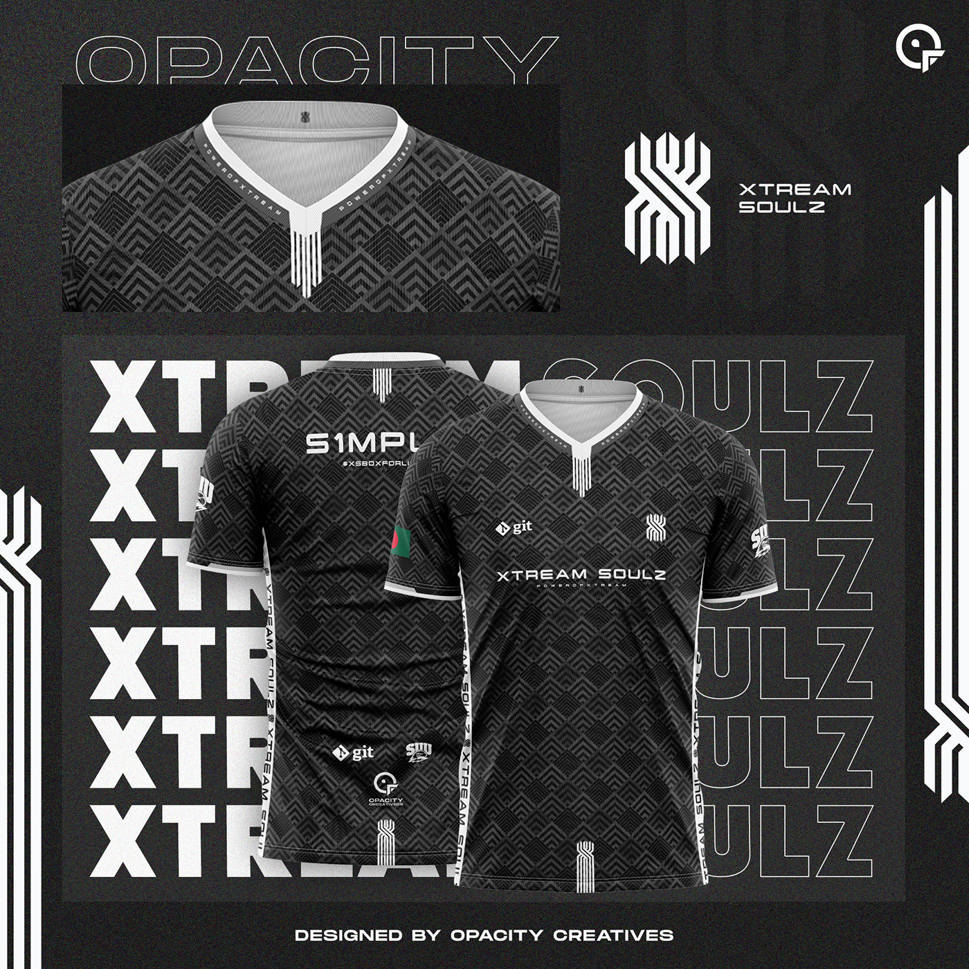 Bangladesh black and white creative design esports free jersey Mockup psd template