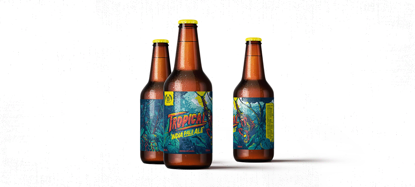 Alvaro Franco beer craftbeer forest Fruit jungle Label monkey Tropical wild