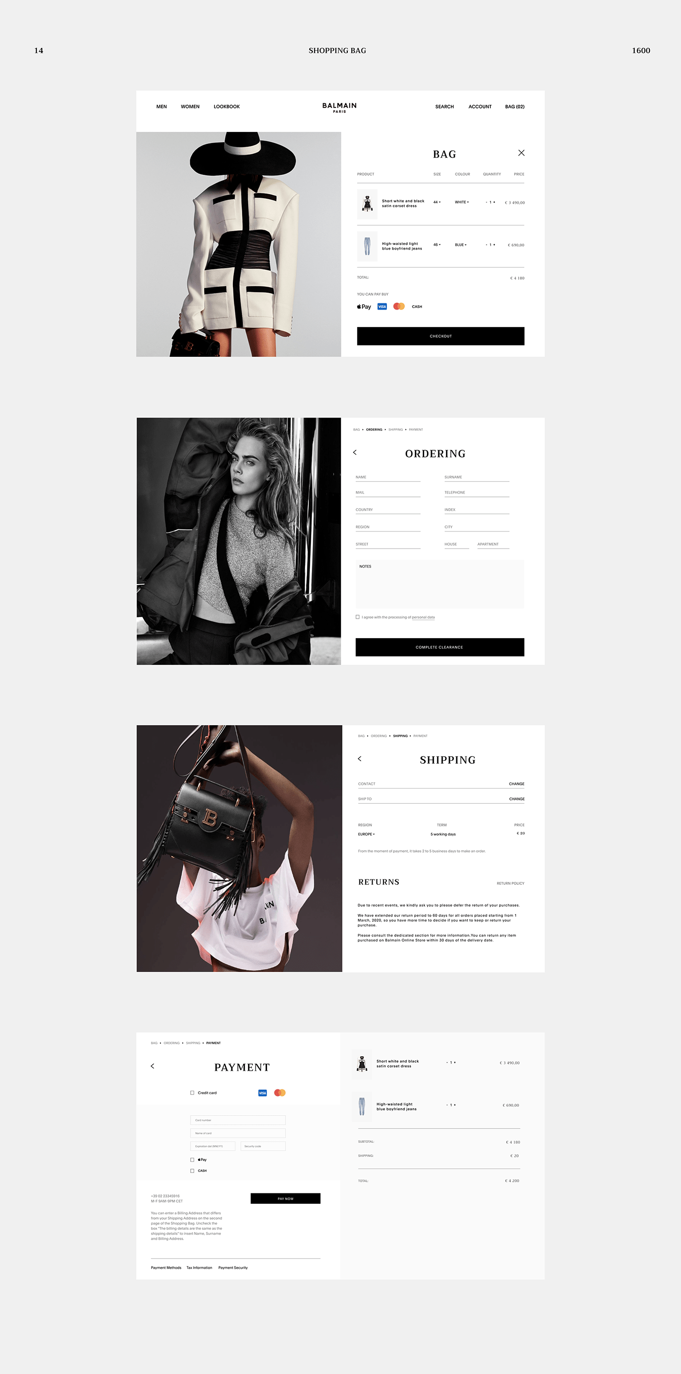 Clothing concept e-commerce Fashion  redesign shop store UI ux