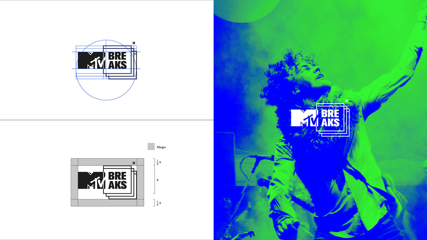 Mtv Breaks Glitch branding  brand music ID motion Popup identity