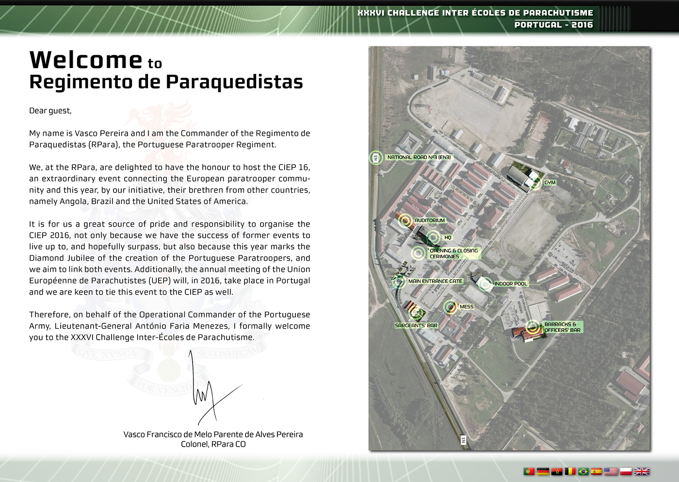 Paratroopers army Parachutisme inter écoles challenge Paraquedistas folder
